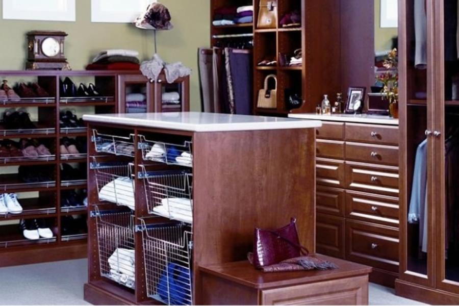 Solid walnut wardrobe