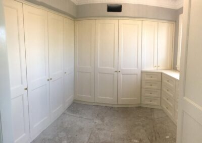 Full Carcass Painted Walk in Wardrobe with Hinged Doors